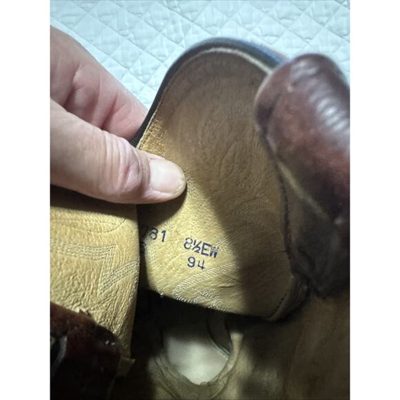 Dan Post Genuine Dark Brown Leather Men’s Western Cowboy Boots size Ew 8.5 - Picture 15 of 15